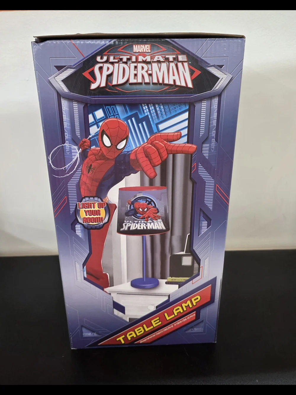 Spider Man Blue Table Lamp - Kids Nightlight